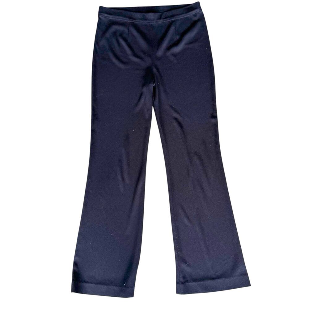 Misook Women's Black Nancy Wide Leg Mylana Crepe Pant Pull On‎ Stretch Pants - S - Picture 2 of 9